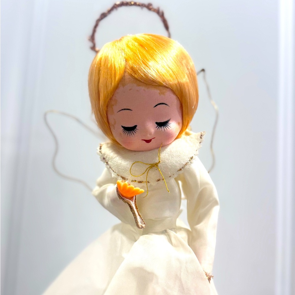 1950-1970 Vintage Angel Tree Topper - Handcrafted Retro Christmas Decor
